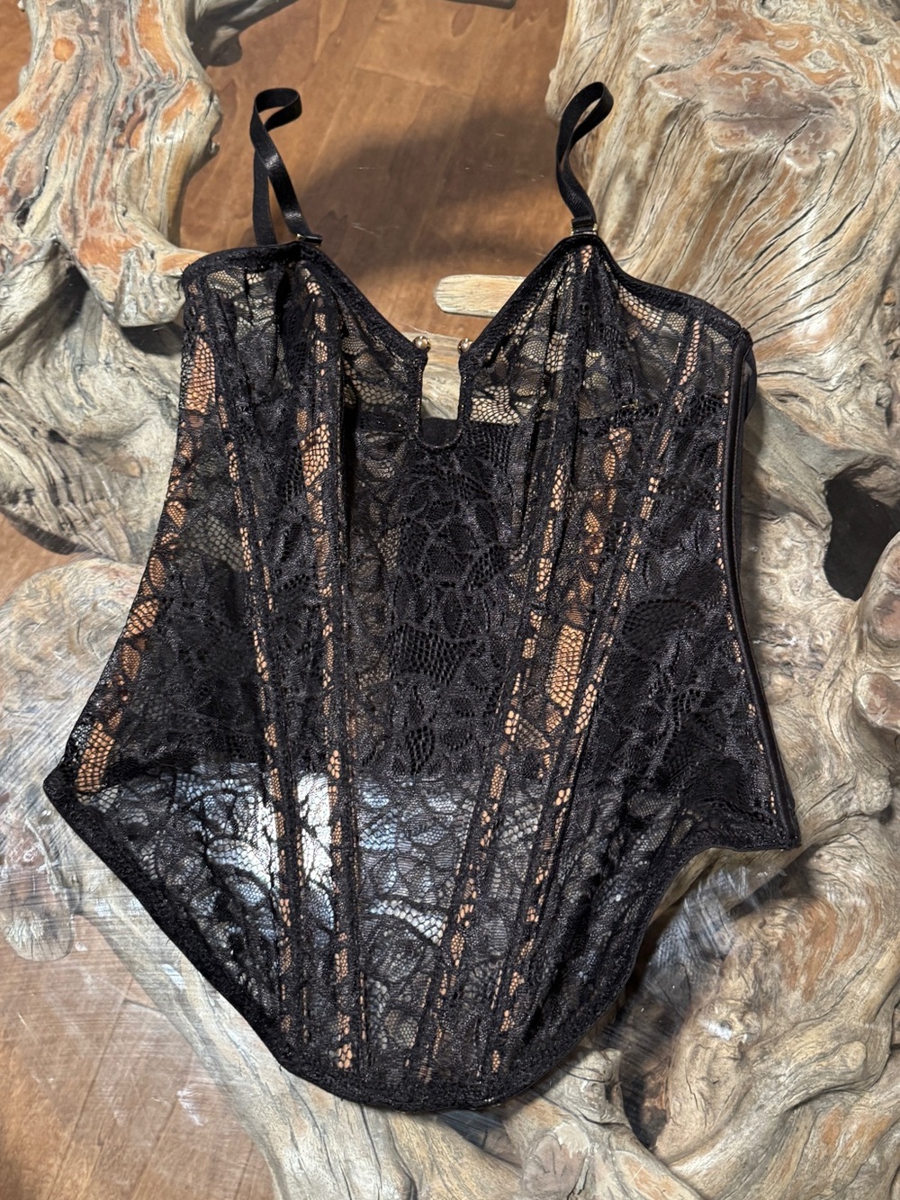 Black Lace Corset Top